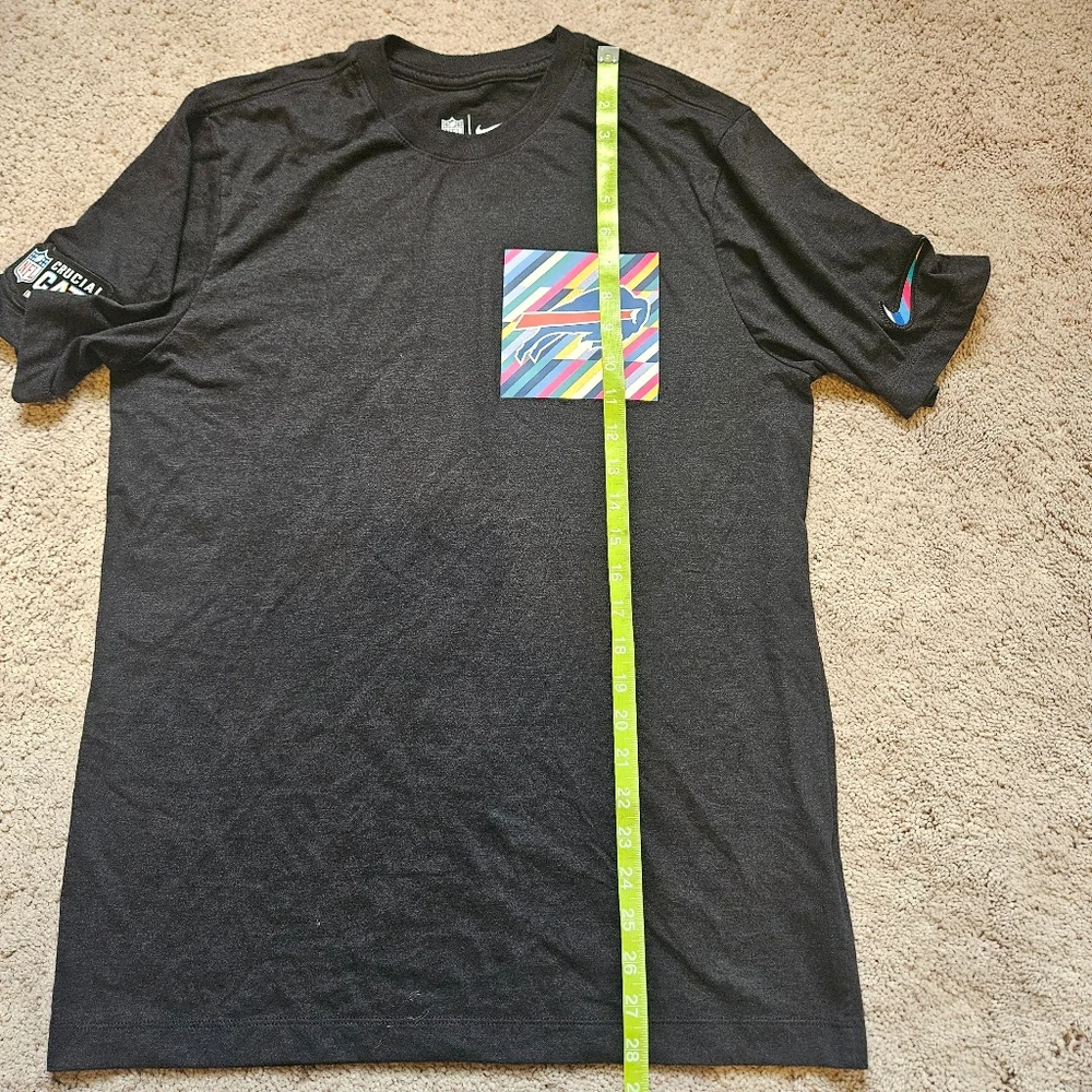 Nike Buffalo Bills Crucial Catch Shirt Black Youth Large Football Cancer NFL